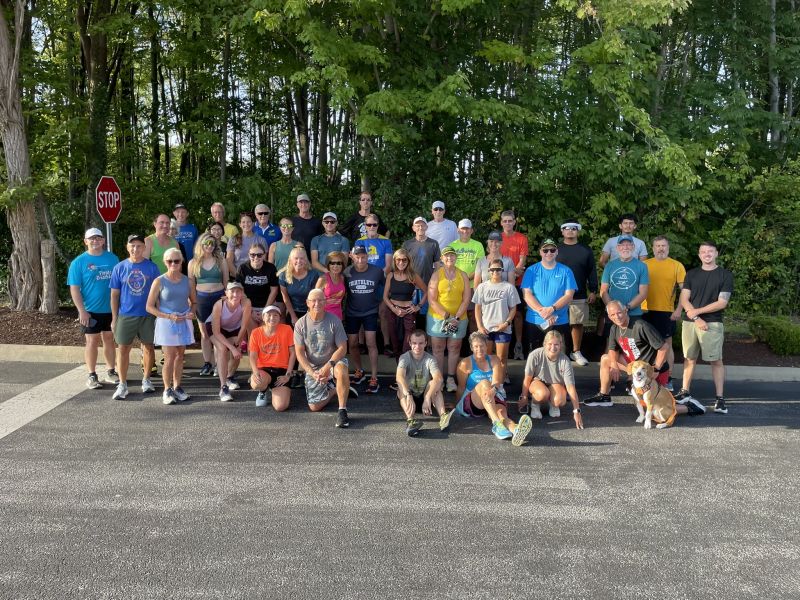 NERC members gathered for a monthly pub run and walk